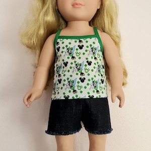 18 INCH DOLL Clothes Cami and Cutoffs Shorts Set Fits American Girl