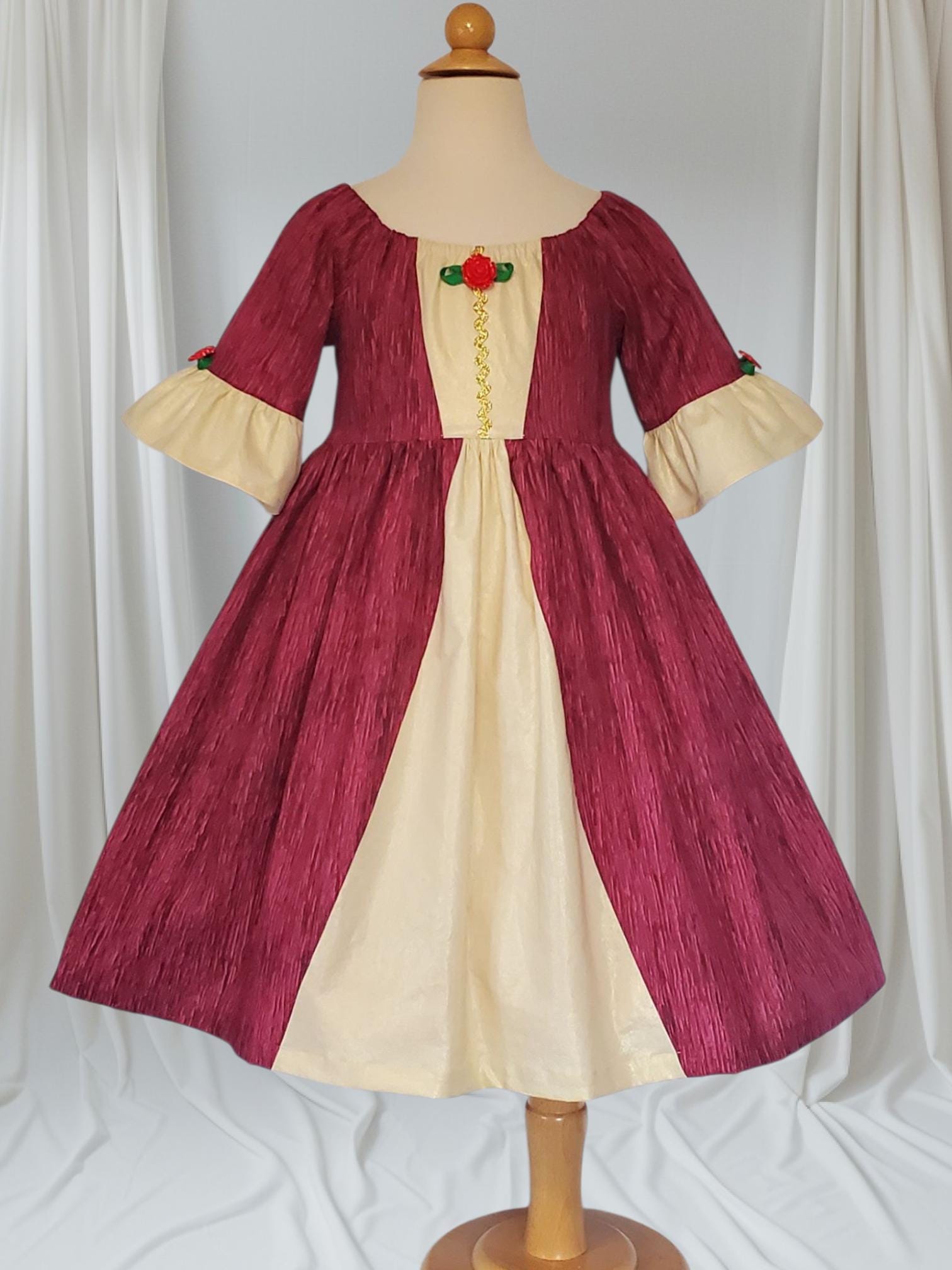 beauty and the beast christmas dress Enchanted Christmas BELLE Costume Beauty and the Beast Dress Size 2 2T  Toddler Girls 100% Cotton Comfortable Machine Washable Ready to Ship