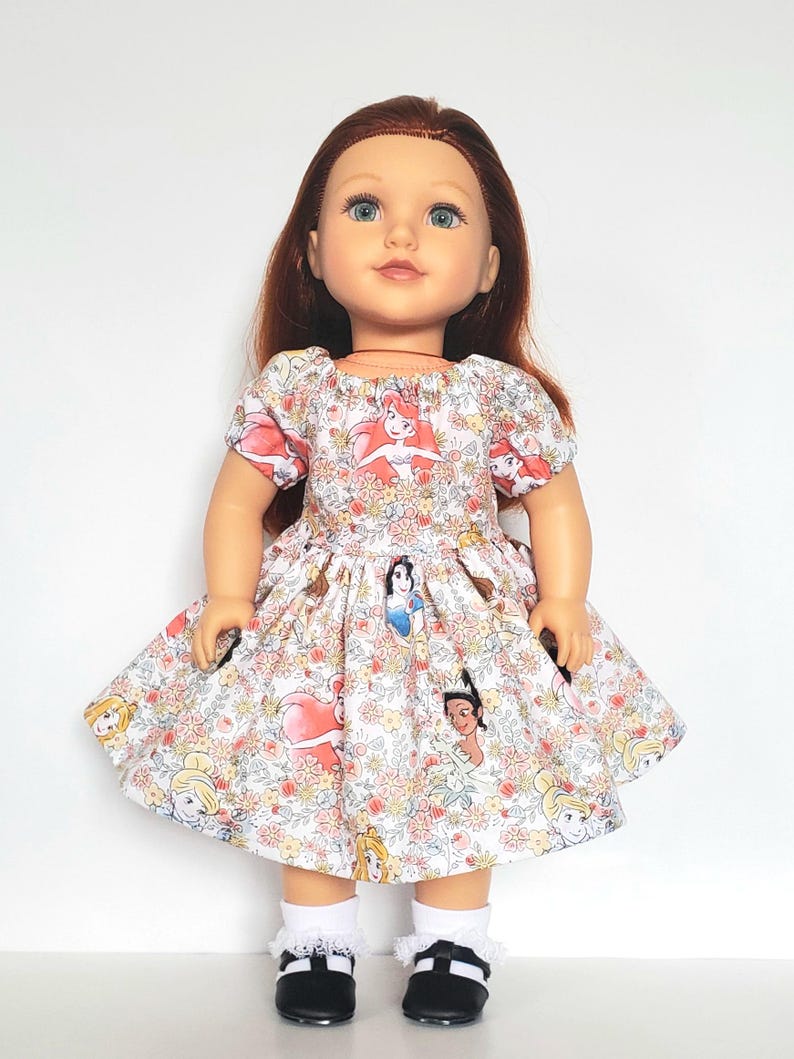 18 INCH DOLL Doll Dress Easy-On Slip on Clothes Princess Ariel bild 1