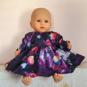 15 INCH DOLL Clothes Long Sleeve Glitter Space Dress fits Bitty Baby
