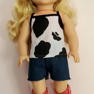 18 INCH DOLL Clothes Cami and Cutoffs Outfit Tank Top and Shorts Set Fits American Girl
