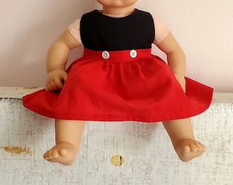15 INCH DOLL Clothes Mickey Mouse Dress fits Bitty Baby
