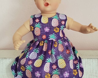 12 INCH DOLL Clothes Pineapple Dress fits Baby Dolls like Corolle Mon Premier