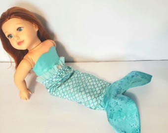 18 Inch Doll ARIEL MERMAID Tail Outfit Little Mermaid Costume fits American Girl