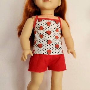 18 INCH DOLL Clothes Cami and Cutoffs Outfit Tank Top and Shorts Set Fits American Girl