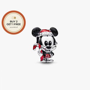 Breloque Disney Mickey Mouse, breloque en argent sterling 925, perle en argent faite main, convient aux colliers et bracelets européens, meilleur cadeau image 1