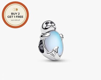 Lindo dije de sello, dije de plata de ley 925, cuenta de plata hecha a mano, compatible con pulseras y collares europeos, el mejor regalo.