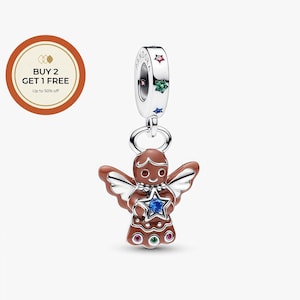 Dije colgante de ángel de jengibre, plata de ley 925, hecho a mano, compatible con pulseras y collares europeos, el mejor regalo.