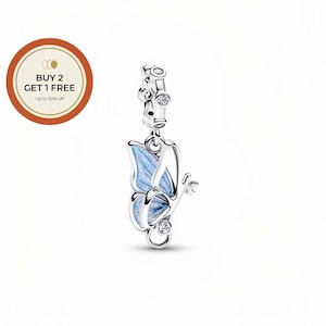 Winged Dangle Charm,925 Sterling Silver Charm,Handmade Silver Bead,Fits European Bracelets and Necklaces, Best Gift