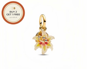 Disney Tangle Sundrop Blumenanhänger, 925 Sterlingsilberanhänger, handgefertigte Silberperle, passend für europäische Armbänder und Ketten, bestes Geschenk