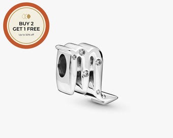 Sparkling Scorpio Zodiac Charm,925 Sterling Silver Charm,Handmade Silver Bead,Fits European Bracelets and Necklaces, Best Gift