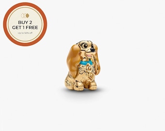 Pingente Disney Lady, em prata de lei 925, feito à mão, compatível com pulseiras e colares europeus, ideal para presentes.