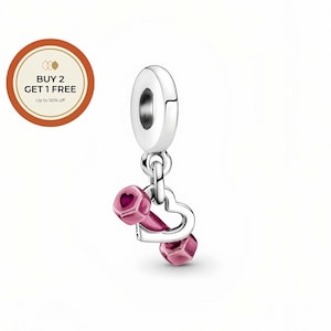 Halter en hart hanger, 925 sterlingzilveren bedel, handgemaakte zilveren kraal, past op Europese armbanden en kettingen, beste cadeau