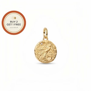 Swallow Medallion Charm,925 Sterling Silver Charm,Handmade Silver Bead,Fits European Bracelets and Necklaces, Best Gift