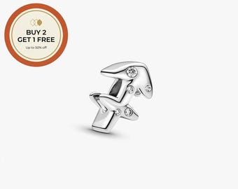 Sparkling Sagittarius Zodiac Charm,925 Sterling Silver Charm,Handmade Silver Bead,Fits European Bracelets and Necklaces, Best Gift