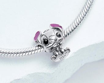 Wall-E Sterling Silver Charm With Enamel – S925, Fits Pandora & European Style Bracelets, Anklets, Necklaces