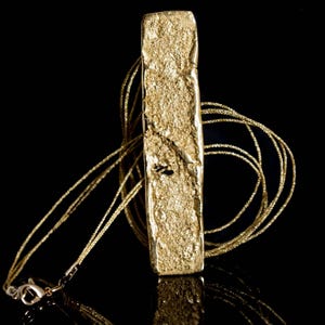 18 kt vergulde staafhangerketting, minimalistische sieraden