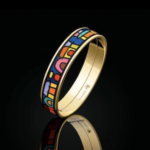 Enamel Gold Bangle Spanish Nights