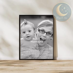 Godmother and Godfather Definition Poster - Personalized Gift - Godmother/Godfather Announcement - Digital Format to Print