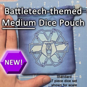 Battletech-themed medium dice pouch