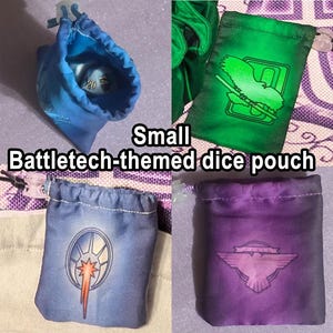 Battletech-themed small dice pouch