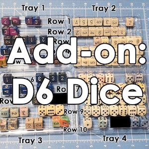 Add-on: Pack of D6 dice for tracking game stats