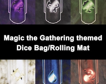 Magic the Gathering-themed Dice Bag/Rolling Mat
