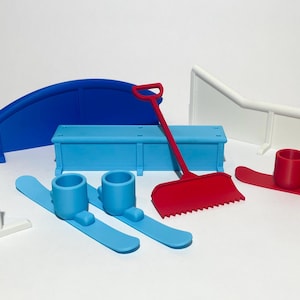 Fingerskidor/snowboard med rails och shaper - komplett set