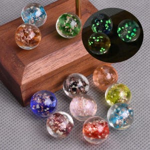 10pcs Round Luminous Handmade Lampwork Glass 6mm 8mm 10mm 12mm 14mm Loose Beads for Jewelry Making DIY Bracelet Crafts Findings