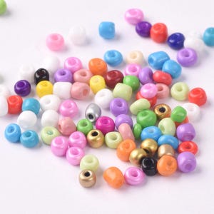 Perline distanziatrici in vetro opaco, piccole, da 2 mm, 3 mm e 4 mm, forma rotonda, all'ingrosso, per la creazione di gioielli, fai da te e perline.