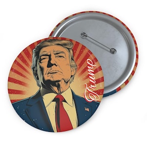 Trump Button, Round Political Pin, Inauguration Day Gift, Vintage Style, Conservative Patriotic Gear