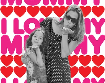 Stampa artistica personalizzata per mamma, mamma e mummia per la festa della mamma
