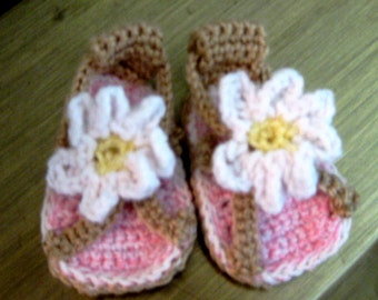 Booties, Flower Summer Sandals, Handmade