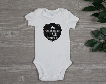 Waiting for My Beard to Come In Baby Bodysuit -  Infant Beard Shirt