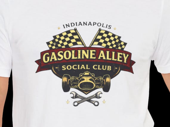 Gasoline Alley Social Club Shirt, Indy 500 Vintage Racing Tee, Indianapolis Race Weekend Shirt