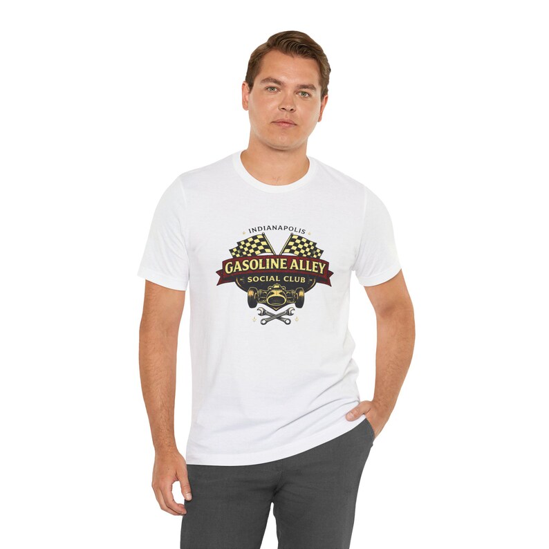 Shirt Gasoline Alley Social Club, Indy 500 Vintage Racing-T-shirt, Indianapolis Race Weekend-shirt afbeelding 3