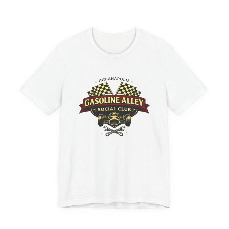 Shirt Gasoline Alley Social Club, Indy 500 Vintage Racing-T-shirt, Indianapolis Race Weekend-shirt afbeelding 4