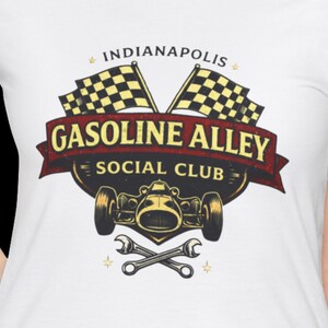 Shirt Gasoline Alley Social Club, Indy 500 Vintage Racing-T-shirt, Indianapolis Race Weekend-shirt afbeelding 2