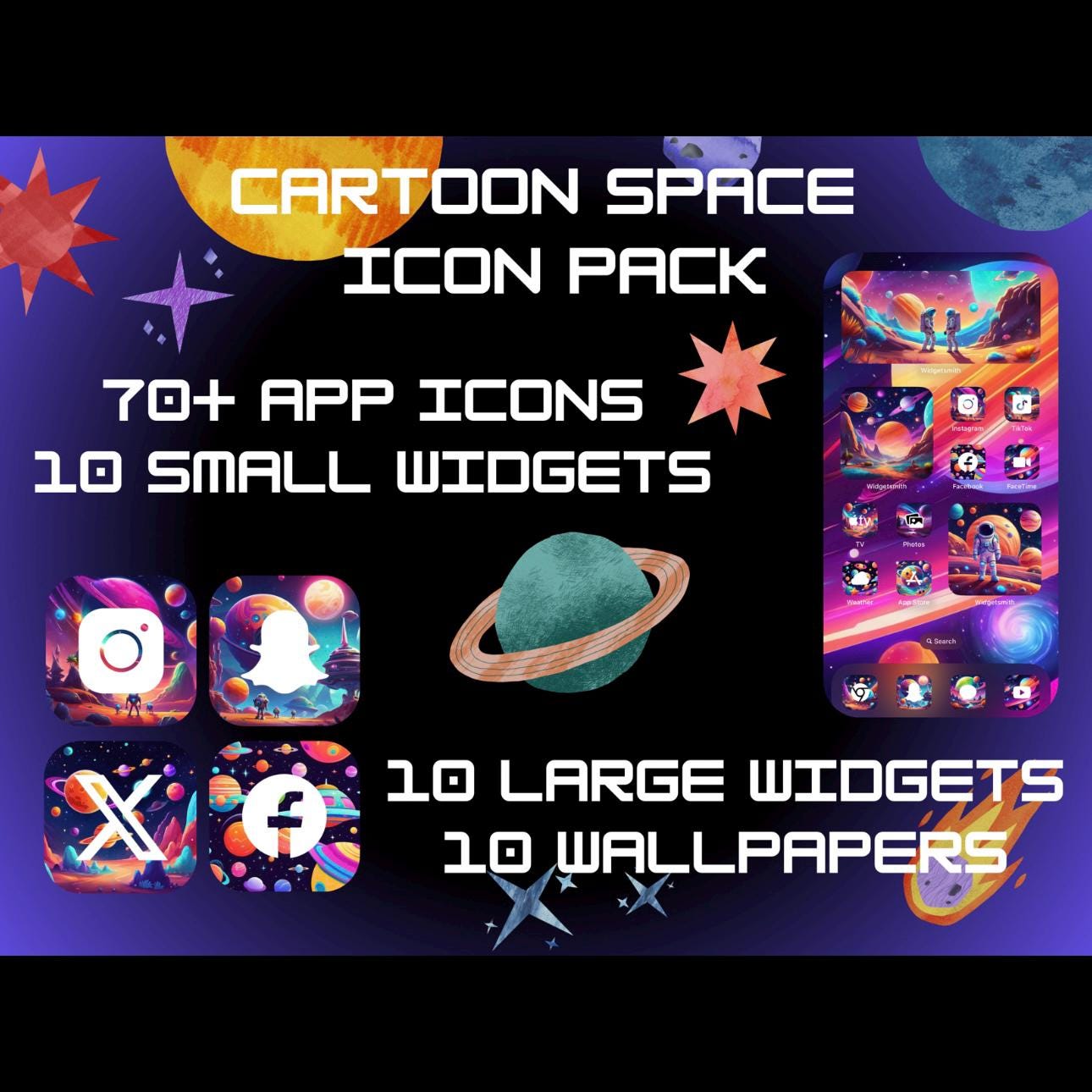 Ios Icons Astronaut - Etsy, image size:1290x1290