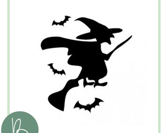 Witch Silhouette SVG File