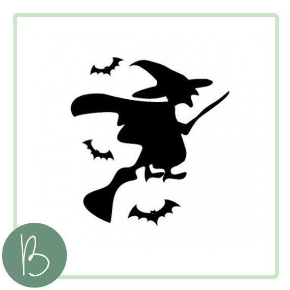 Download Witch Silhouette SVG File | Etsy