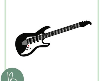 Fichier SVG guitare électrique