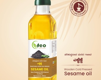 Aceite de sésamo / Aceite de sésamo prensado en frío 100 % puro y tradicional