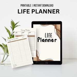 Life Planner, Goal Setting Journal, Daily Planner, Personal Growth Planner, Productivity Planner, Time Management, Monthly & Weekly Planner.