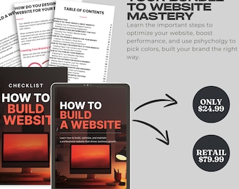 Paquete de maestría en creación de sitios web: guía paso a paso, libro de trabajo, indicaciones de IA, herramientas de SEO y diseño para un sitio web empresarial de alta conversión