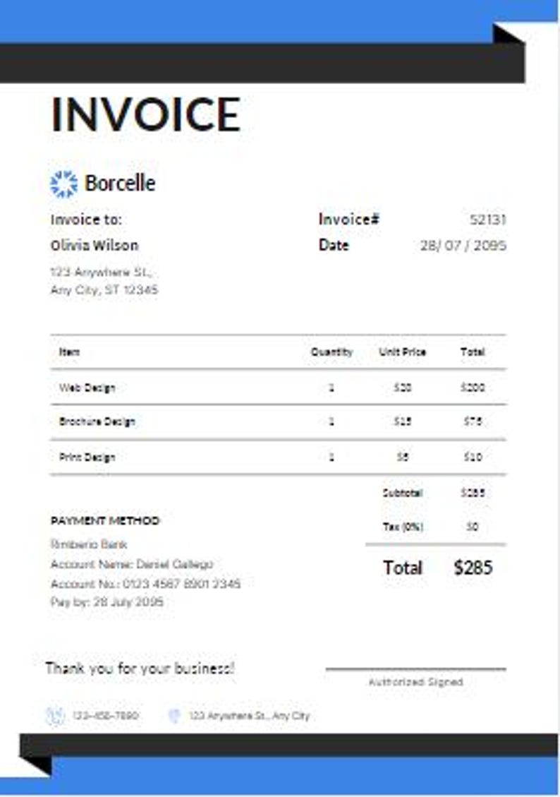 Modern Invoice Templates Bundle | Customizable Designs for Realtors ...