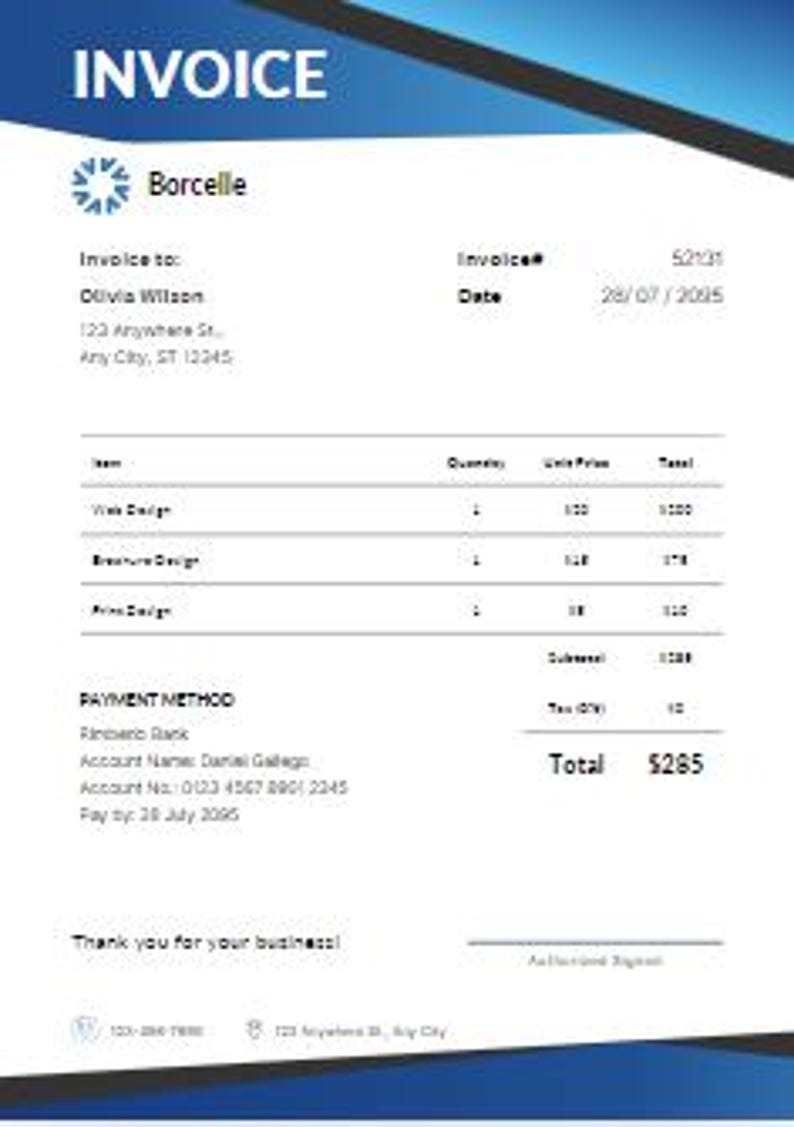 Modern Invoice Templates Bundle | Customizable Designs for Realtors ...