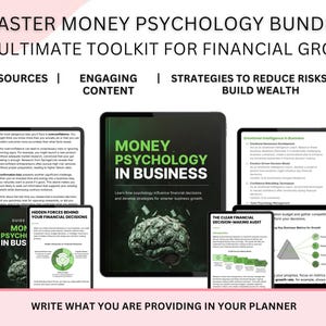 Master Geldpsychologie Bündel | Arbeitsbuch zur Entscheidungsfindung in Bezug auf die finanzielle Sicherheit, Anleitung, Eingabeaufwürfe und Werkzeuge für intelligentere Geschäftsfinanzen
