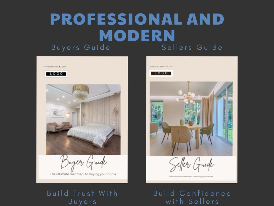 Real Estate Buyer & Seller Guide Bundle | Editable Canva Templates for ...