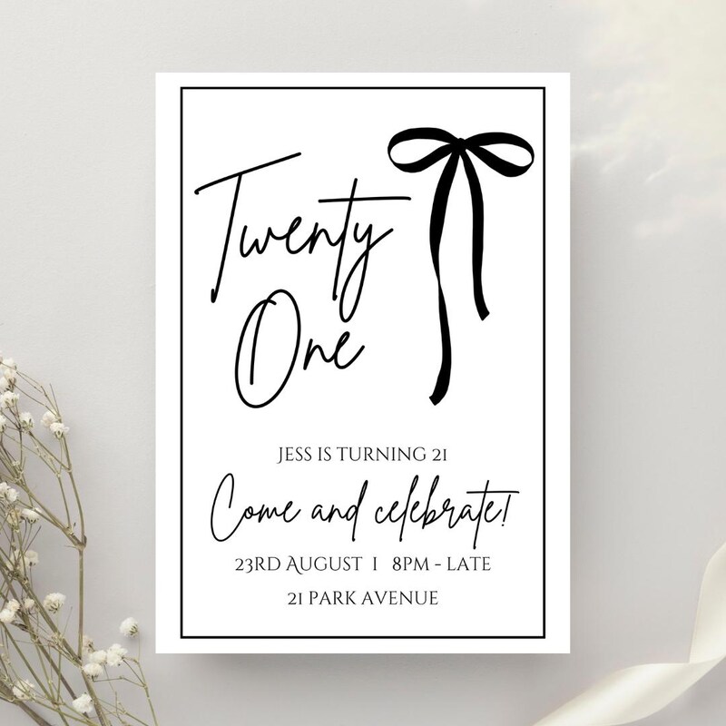 21st Coquette Invitation Etsy 21st-coquette-invitation-etsy